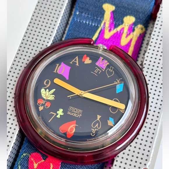 Vintage Pop Swatch,Alice in Wonderland,Like new,used only once.on box - Picture 2 of 3